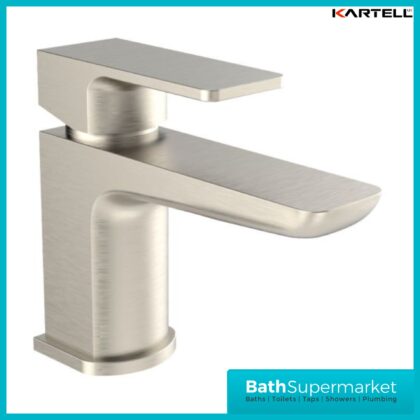 Kartell K-Vit Kolt Brushed Nickel Mini Mono Basin Mixer Tap