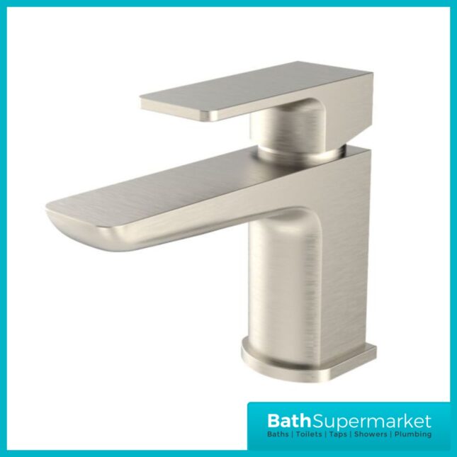 Kartell K-Vit Kolt Brushed Nickel Mini Mono Basin Mixer Tap