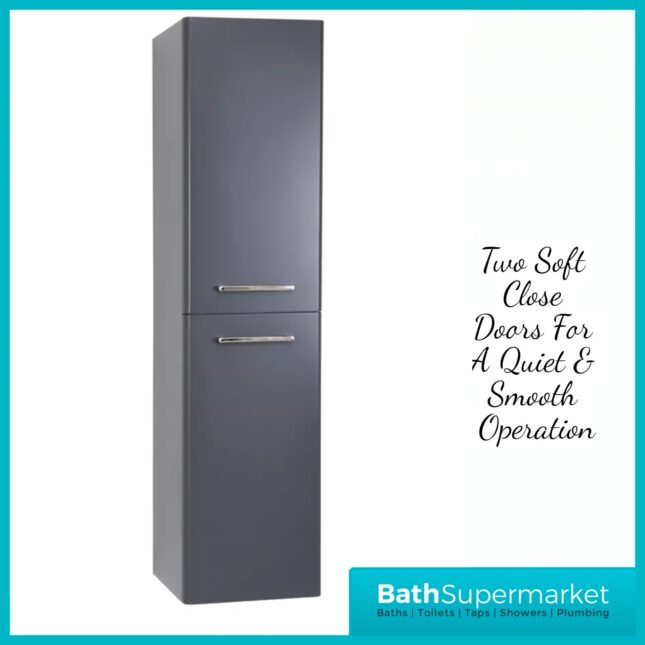 Kartell Options 24 Cool Grey Tall Wall Mounted Storage Cabinet Unit