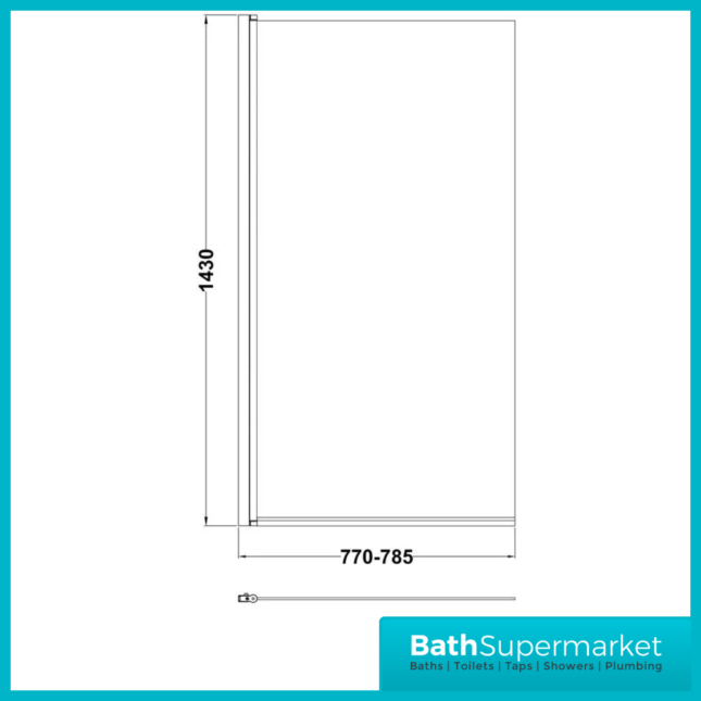 Square Matt Black Bathroom Suite With Bath Set & Glass Screen – Various Sizes