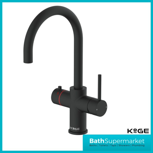 Sognare KoGE 4-In-1 Matte Black Pull Out Spout Boiling Water Kitchen Tap System Filter Kit