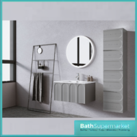 Rocanue Lux Serena Mid Grey Wall Hung Vanity Basin Unit 800mm Wide