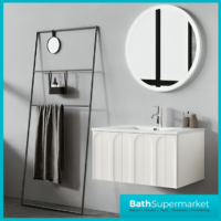 Rocanue Lux Serena Pearl Grey Wall Hung Vanity Basin Unit 600mm Wide