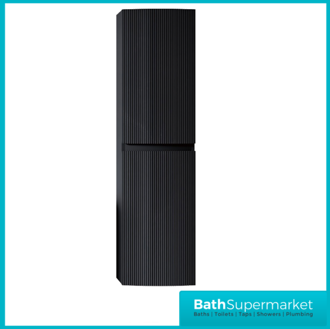 Rocanue Lux Valentina Matt Black Wall Hung Tall Storage Unit 1500mm High