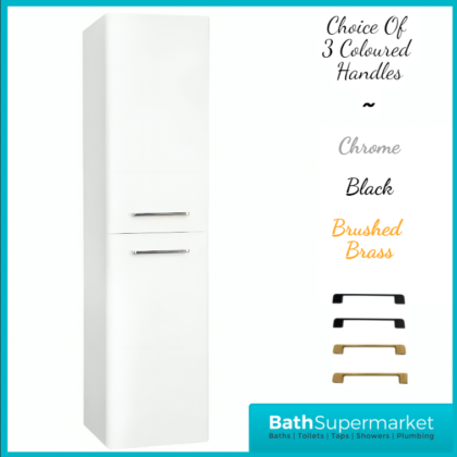 Kartell Options 24 White Gloss Tall Wall Mounted Storage Cabinet Unit