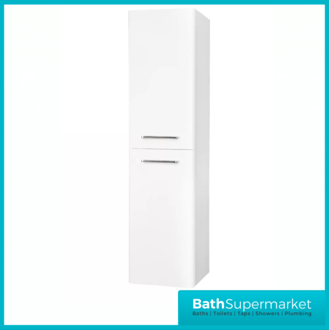 Kartell Options 24 White Gloss Tall Wall Mounted Storage Cabinet Unit