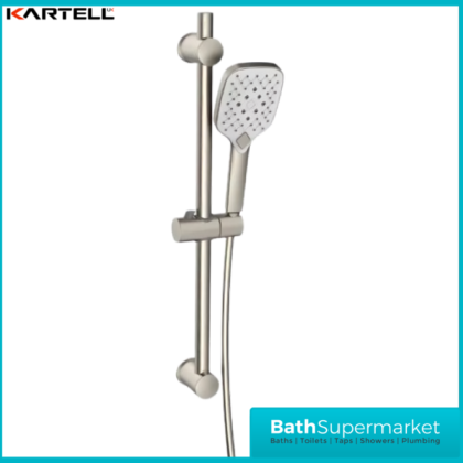 Kartell K-Vit Kolt Brushed Nickel Adjustable Shower Rail Kit