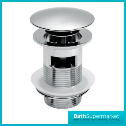 Round Dome Polished Chrome Slotted Sprung Basin Waste