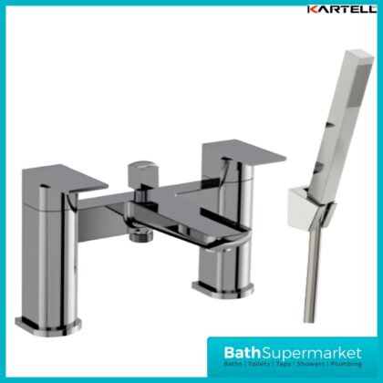 Kartell K-Vit Kolt Polished Chrome Twin Lever Bath Shower Mixer Tap