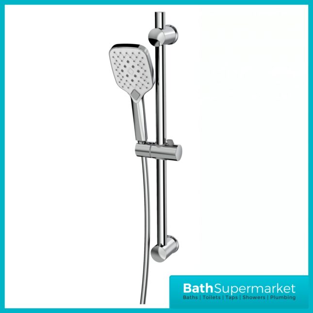 Kartell K-Vit Kolt Polished Chrome Adjustable Shower Rail Kit