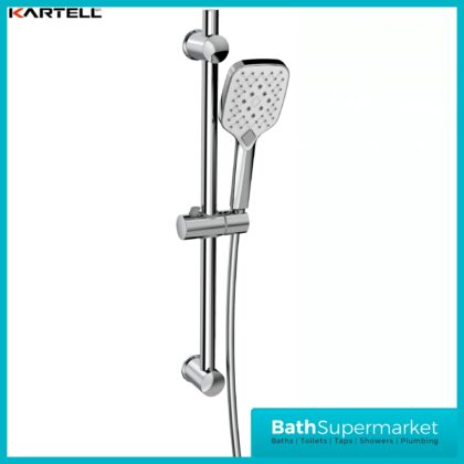 Kartell K-Vit Kolt Polished Chrome Adjustable Shower Rail Kit