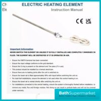 Anthracite Dual Fuel Touch Thermostatic Heating Element & Tee Kit 300w-600watt