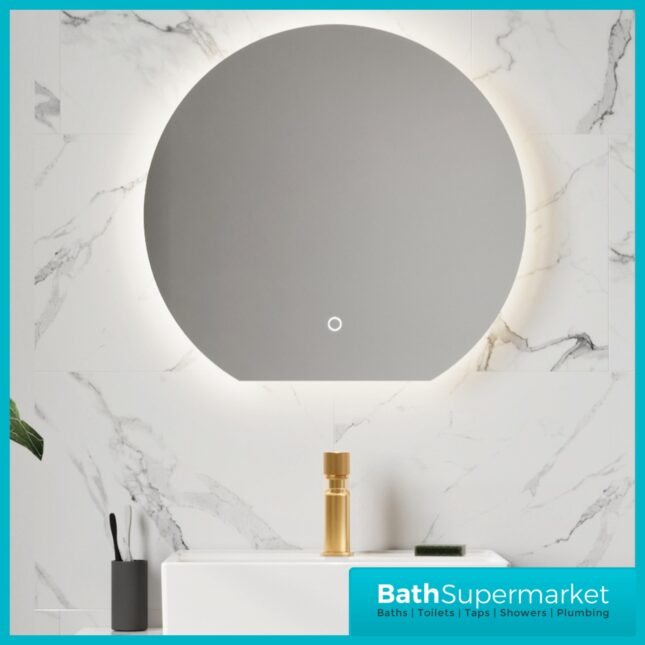 Sognare Alba LED Semi Circular Colour Change Demister Mirror 600mm & 800mm Wide