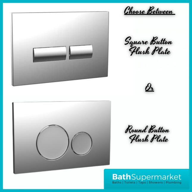 Sognare Wall Hung Toilet Fixing Frame & Pneumatic Cistern With Chrome Flush Plate