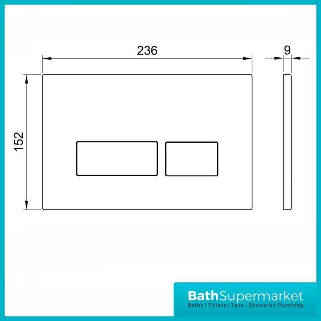 Sognare Wall Hung Toilet Fixing Frame & Pneumatic Cistern With Gunmetal Flush Plate