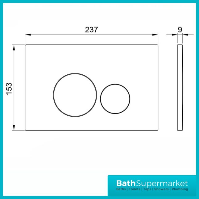 Sognare Wall Hung Toilet Fixing Frame & Pneumatic Cistern With Gunmetal Flush Plate