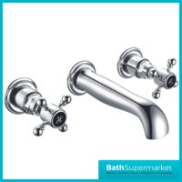 Russeldene & Marie Traditional Chrome Wall Mounted Basin Mixer Tap
