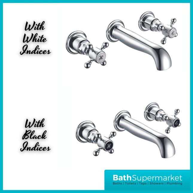 Russeldene & Marie Traditional Chrome Wall Mounted Basin Mixer Tap