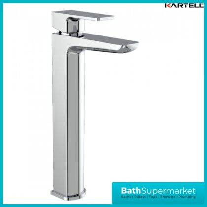 Kartell K-Vit Kolt Polished Chrome Tall High Rise Mono Basin Mixer Tap