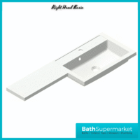 Aquavolere Venice Grey Gloss Right Handed Combination Basin Unit & Handles Pack 1000mm