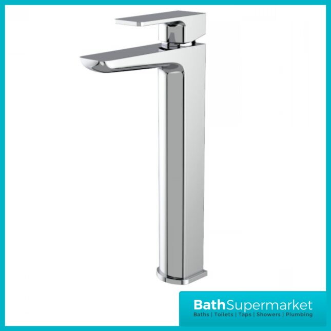 Kartell K-Vit Kolt Polished Chrome Tall High Rise Mono Basin Mixer Tap
