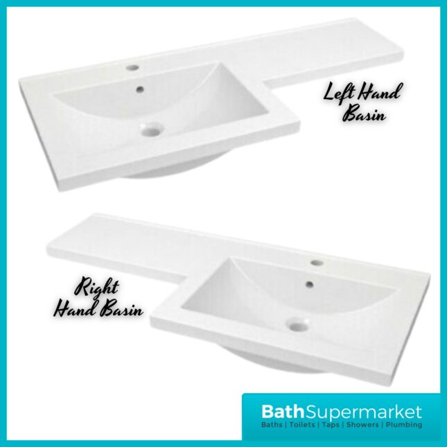 Kartell Matrix Storm Grey 2 Drawer L Shaped Bathroom Furniture Pack 1100mm – LH/RH