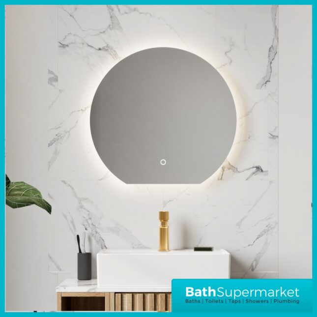 Sognare Alba LED Semi Circular Colour Change Demister Mirror 600mm & 800mm Wide