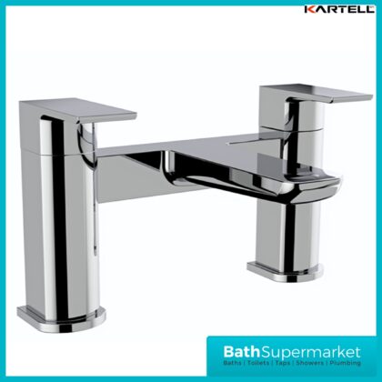 Kartell K-Vit Kolt Polished Chrome Twin Lever Bath Filler Tap