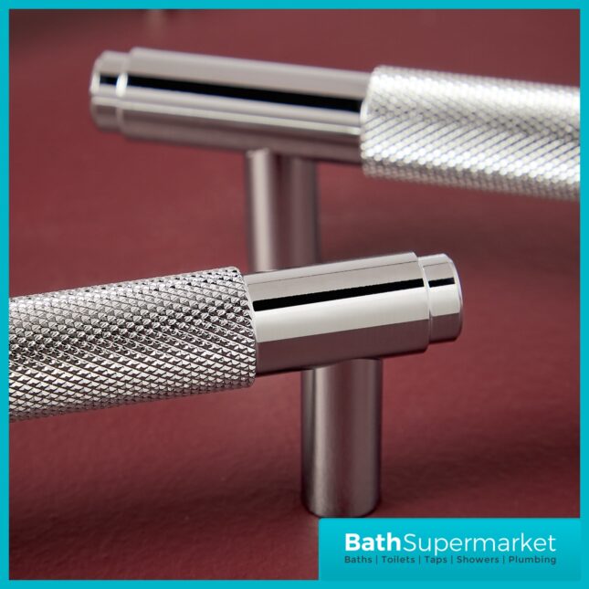 Sognare Knurled Textured Furniture T-Bar Handle Various Colours 400mm