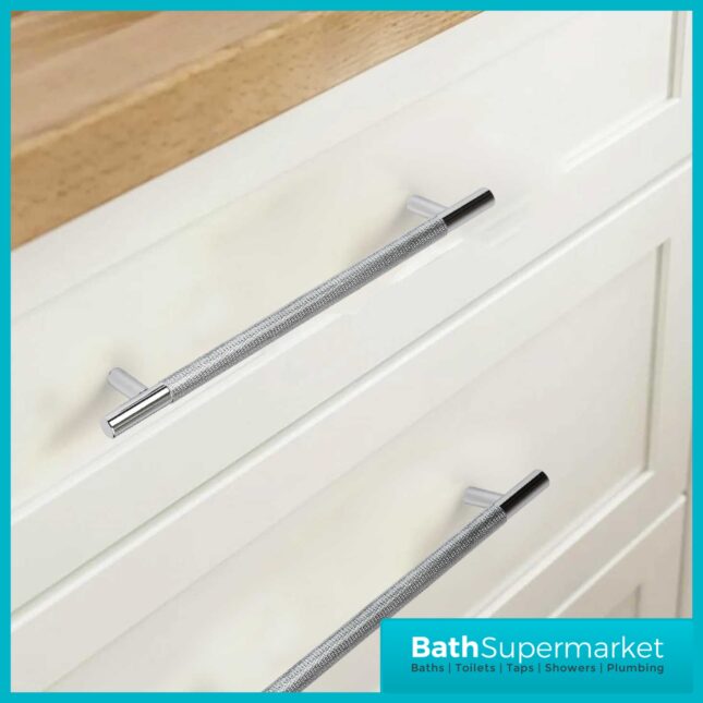 Sognare Knurled Textured Furniture T-Bar Handle Various Colours 400mm