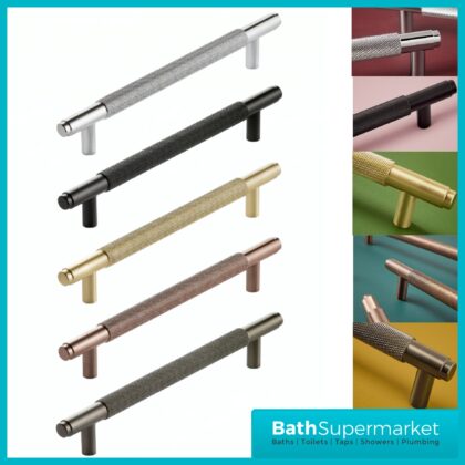Sognare Knurled Textured Furniture T-Bar Handle Various Colours 250mm