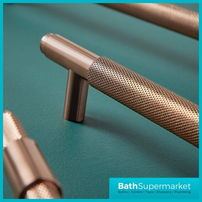 Sognare Knurled Textured Furniture T-Bar Handle Various Colours 400mm