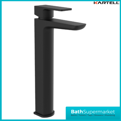 Kartell K-Vit Kolt Matt BlackTall High Rise Mono Basin Mixer Tap