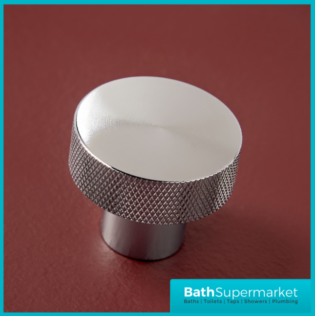 Sognare Knurled Textured Round Furniture Handle Various Colours 42.5mm
