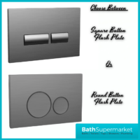 Sognare Wall Hung Toilet Fixing Frame & Pneumatic Cistern With Gunmetal Flush Plate