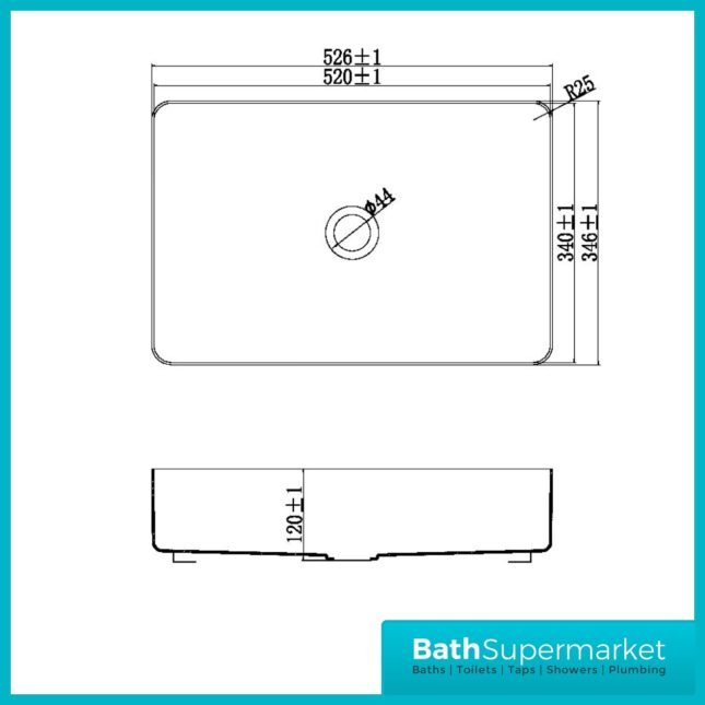 Sognare CORE Metal Rectangular Gunmetal Countertop Basin 526mm