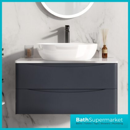 Sognare Neo White Rectangular Counter Top Basin - Gloss Or Matte Finish 560mm