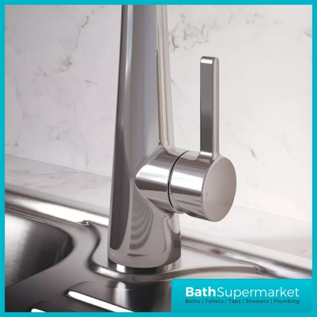 Bristan Pine Chrome Eco Start Easyfit Swivel Spout Single Lever Kitchen Mixer Tap