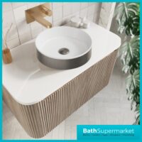 Sognare KOKO Fluted Round Gunmetal Countertop Basin 360mm