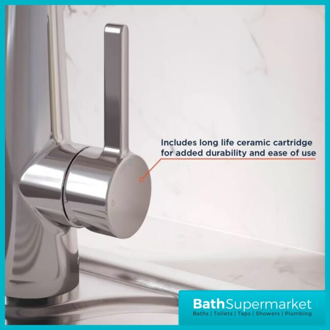 Bristan Pine Gunmetal Eco Start Easyfit Swivel Spout Single Lever Kitchen Mixer Tap