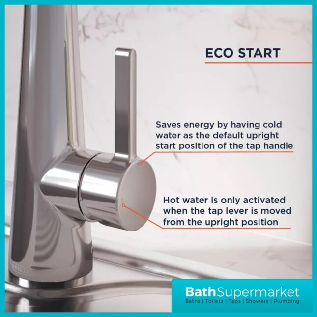 Bristan Pine Gunmetal Eco Start Easyfit Swivel Spout Single Lever Kitchen Mixer Tap