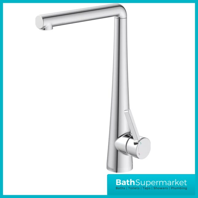 Bristan Pine Chrome Eco Start Easyfit Swivel Spout Single Lever Kitchen Mixer Tap