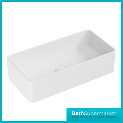 Sognare Riviera Gloss White Rectangle Countertop Basin 460mm