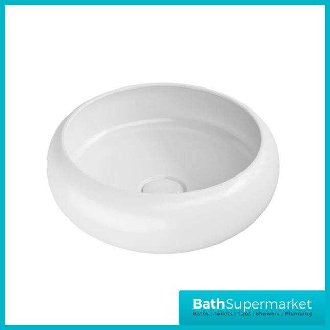 Sognare Riviera GlossWhite Round Countertop Basin 360mm