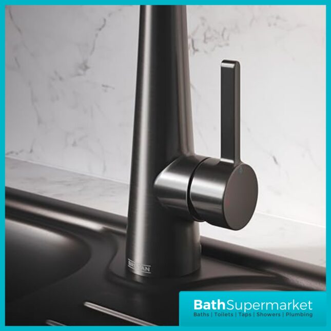 Bristan Pine Gunmetal Eco Start Easyfit Swivel Spout Single Lever Kitchen Mixer Tap