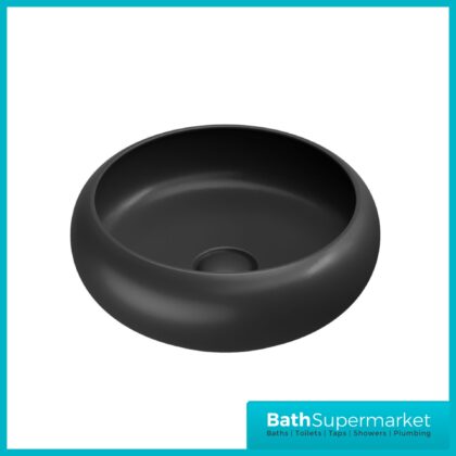 Sognare Riviera Matte Black Round Countertop Basin 360mm
