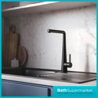 Bristan Pine Black Eco Start Easyfit Swivel Spout Single Lever Kitchen Mixer Tap