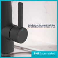 Bristan Pine Black Eco Start Easyfit Swivel Spout Single Lever Kitchen Mixer Tap