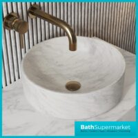 Sognare Sanctuary Venato White Round Countertop Marble Basin 350mm