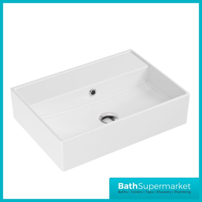 Sognare New White Rectangle Countertop/Wall-Hung 1 Tap Hole Basin 560mm